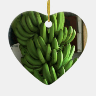 Grüne Bananen Keramikornament