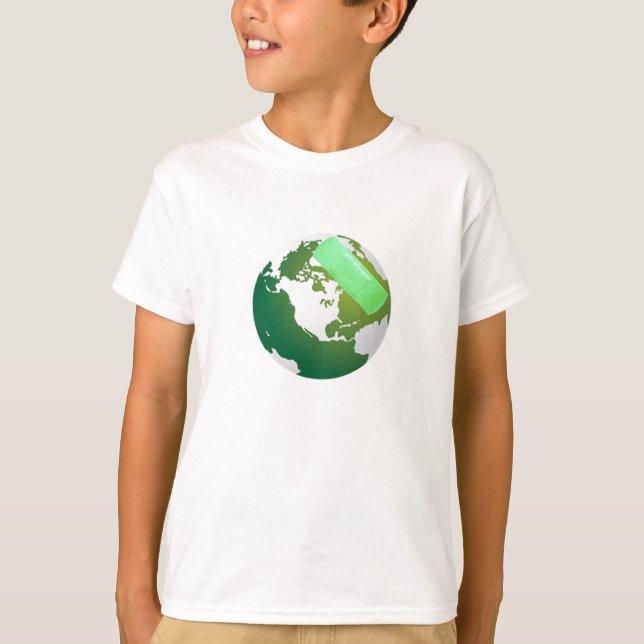 Grüne Bandaidfläche T-Shirt (Vorderseite)