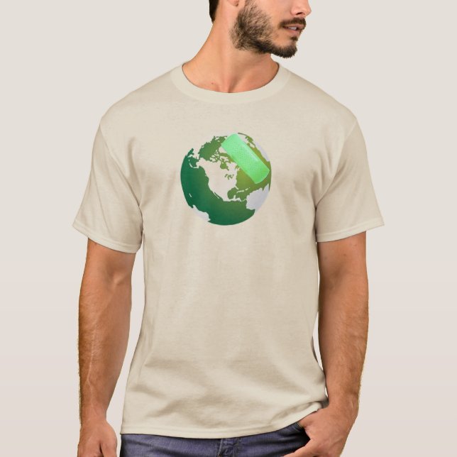 Grüne Bandaidfläche T-Shirt (Vorderseite)