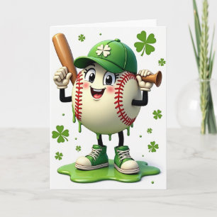 Grüne Baseball-Spaß-Karte Karte