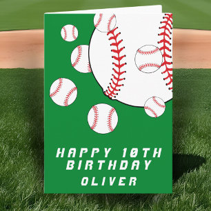 Grüne Baseballbälle Kinder Junge Alles Gute zum Ge Karte
