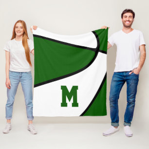 Grüne Basketballmannschaft färbt sportliche Dekora Fleecedecke