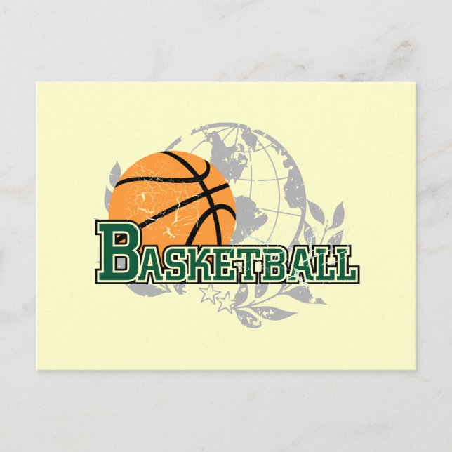 Grüne Basketballtränke und Geschenke Postkarte (Vorderseite)