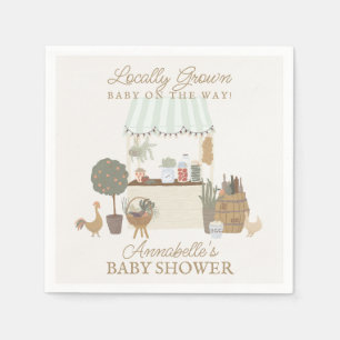 Grüne Bauern Markt Frische Babydusche Serviette