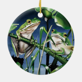 Grüne Baum-Frosch-Keramik-Verzierung Keramik Ornament