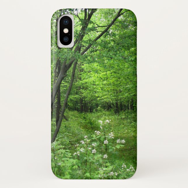 Grüne Baum-Waldnatur, die iPhone X Fall wandert Case-Mate iPhone Hülle (Rückseite)
