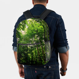 Grüne Bäume Bedruckter Rucksack