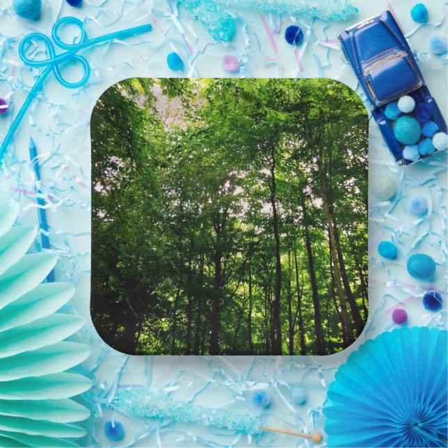 Grüne Bäume Pappteller (Party)