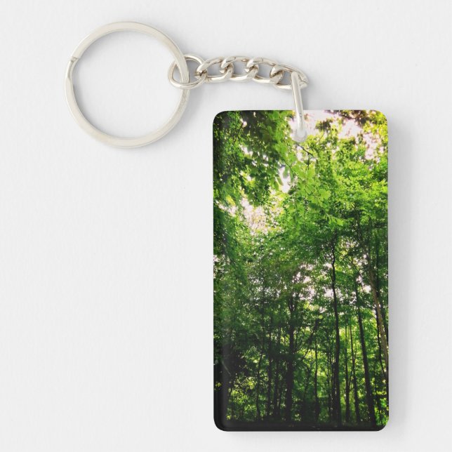 Grüne Bäume Schlüsselanhänger (Vorderseite)