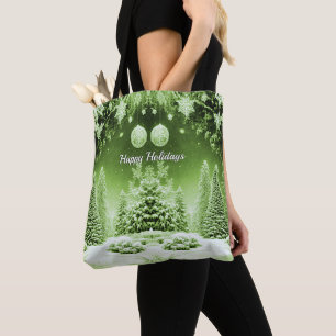 Grüne Bäume Weihnachtsbäume Tote Tasche