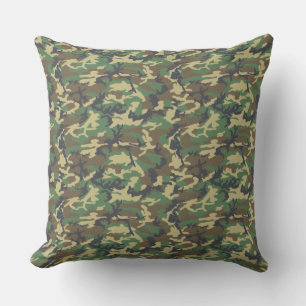 Grüne Baumrinde   Camouflage Style Pattern Kissen