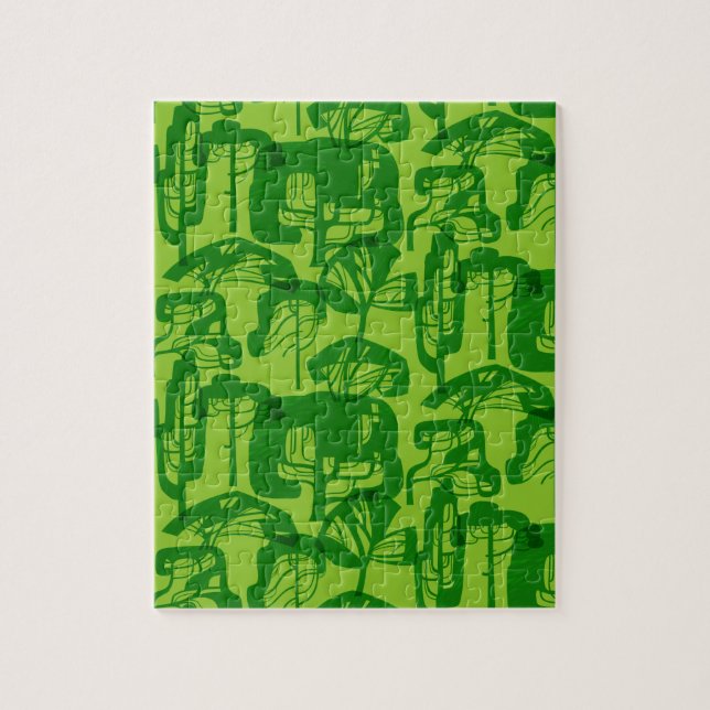 Grüne Baumstruktur Puzzle (Vertikal)