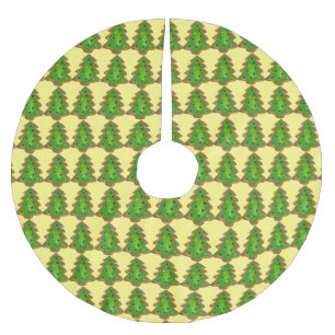Grüne Baumzucker Kekse Weihnachtsgebäck Polyester Weihnachtsbaumdecke