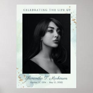 Grüne Beerdigungsleistungen für Schmetterlinge Poster