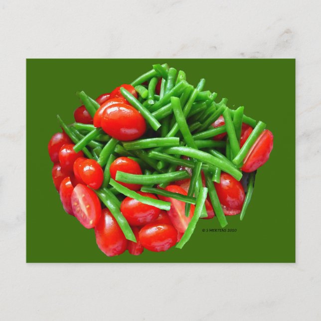 Grüne Beere und Tomaten Postkarte (Vorderseite)