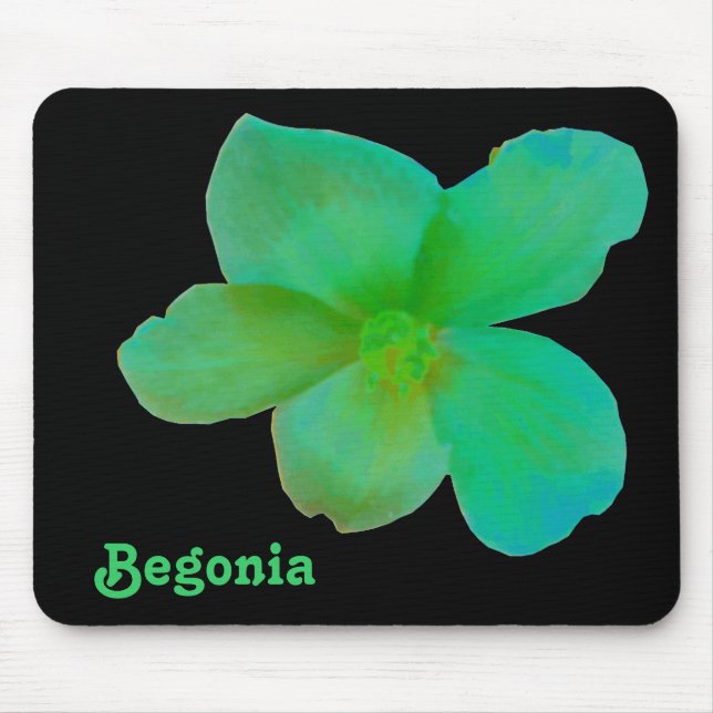 Grüne Begonia individuell anpassbare Mousepad (Vorne)