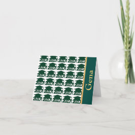 Grüne benutzerdefinierte Klasse von Notecards für Dankeskarte