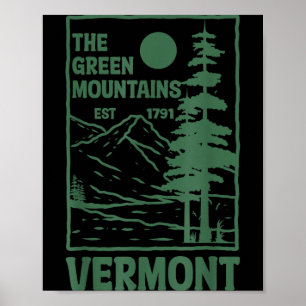 Grüne Berge Vermont Familienurlaub Wandern Poster