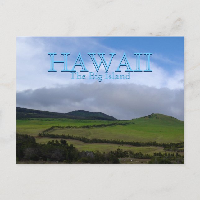 Grüne Berglandschaften auf Hawaii Postkarte (Vorderseite)