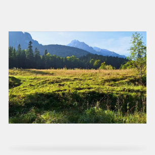 Grüne Bergwiese – Wilde Natur Rumänien Acrylschild