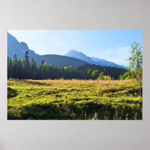 Grüne Bergwiese – Wilde Natur Rumänien Poster