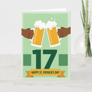 Grüne Bier Prost Musterkarte Karte