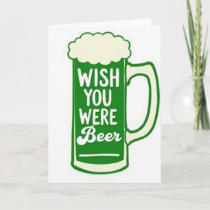 Grüne Bier-Wunschkarte Karte
