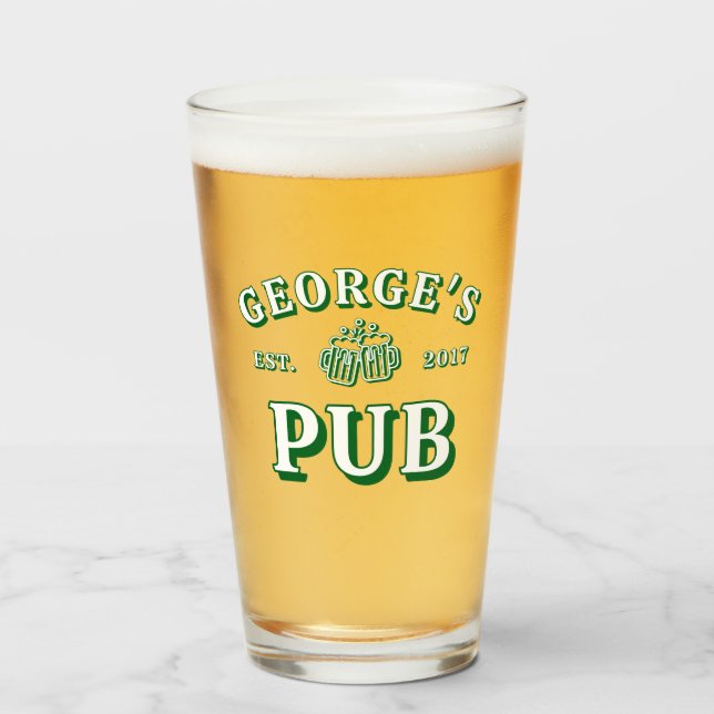 Grüne Bierbrille - das Jahr, in dem Ihr Pub stattf Glas (Vorne (Gefüllt))