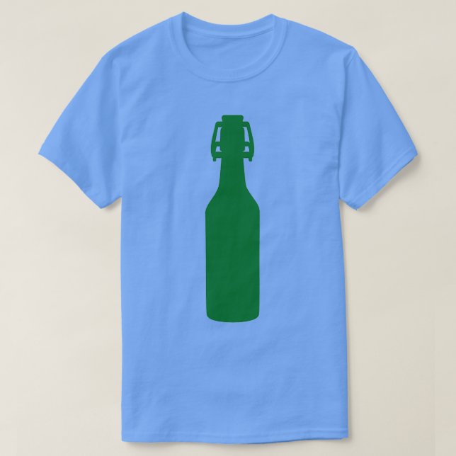 Grüne Bierflasche T-Shirt (Design vorne)