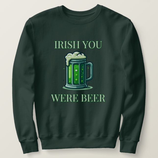 Grüne Bierpuppe Sweatshirt (Design vorne)