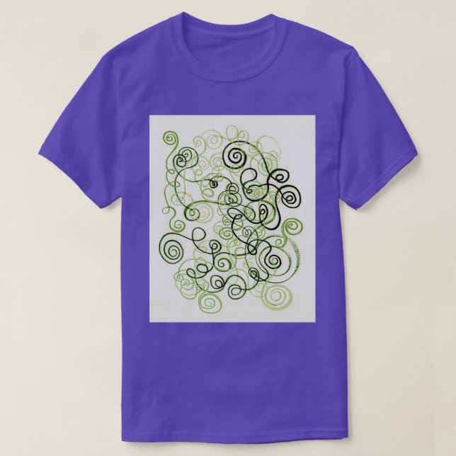 Grüne, Bio Linien, Wasserfarbe Pa T-Shirt (Design vorne)