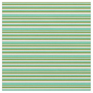 Grüne, Bisque und Aquamarine Stoff