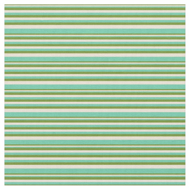 Grüne, Bisque und Aquamarine Stoff (Nahaufnahme)