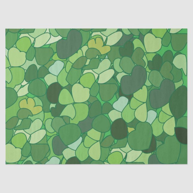 Grüne Blatt Botanik Seidenpapier (Vorderseite)