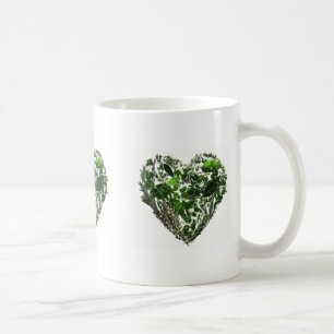 Grüne Blatt-Herzen Tasse