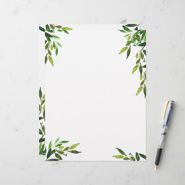 Grüne Blätter (Vorderseite/Rückseite Beispiel)