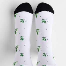 Grüne Blätter Aquarellmuster Socken