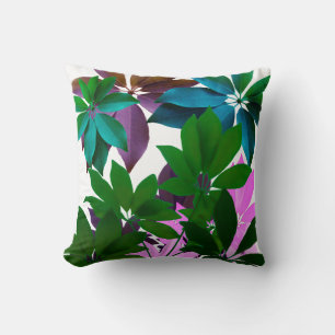 Grüne Blätter Art Throw Cushion Kissen