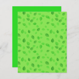 Grüne Blätter auf Green Craft/Scrapbook Card Klein