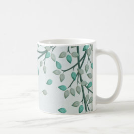 Grüne Blätter Baumkunst Kaffeebecher Tasse Cup