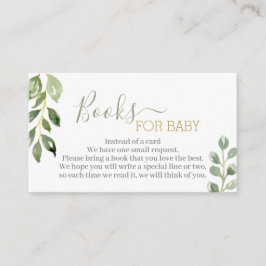 Grüne Blätter bringen eine Bucheintragungskarte mi Begleitkarte