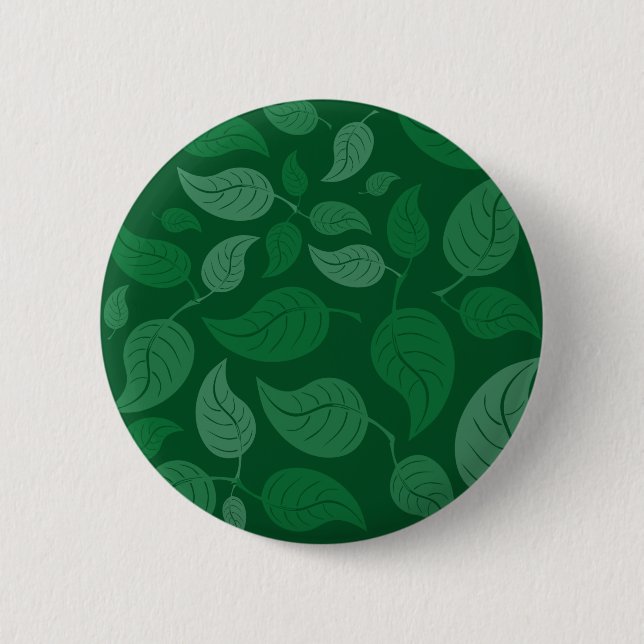 Grüne Blätter Button (Vorderseite)