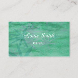 Grüne Blätter dekorativ Visitenkarte