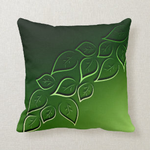 grüne Blätter elegant, modern Kissen