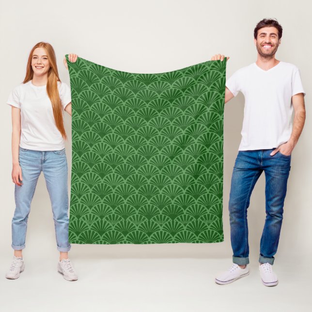 Grüne Blätter Fleecedecke (Beispiel)