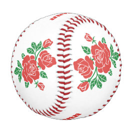 Grüne Blätter für Blumenbeete Rote Rosen Baseball