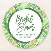 Grüne Blätter für tropisches Brautparty