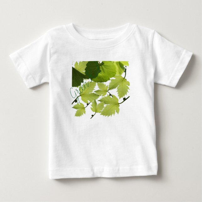 Grüne Blätter für Weintrauben Baby T-shirt (Vorderseite)