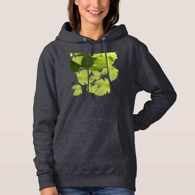 Grüne Blätter für Weintrauben Hoodie (Vorderseite)