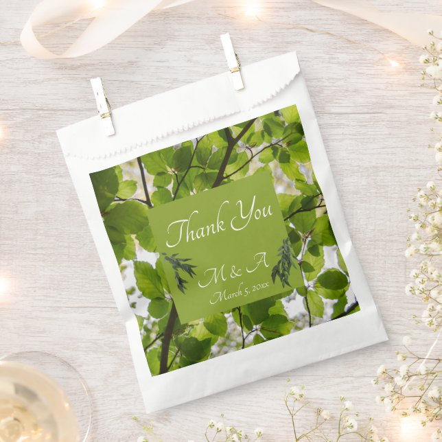 Grüne Blätter Gastgeschenk Hochzeit Bags Geschenktütchen (Ausgeschnitten)
